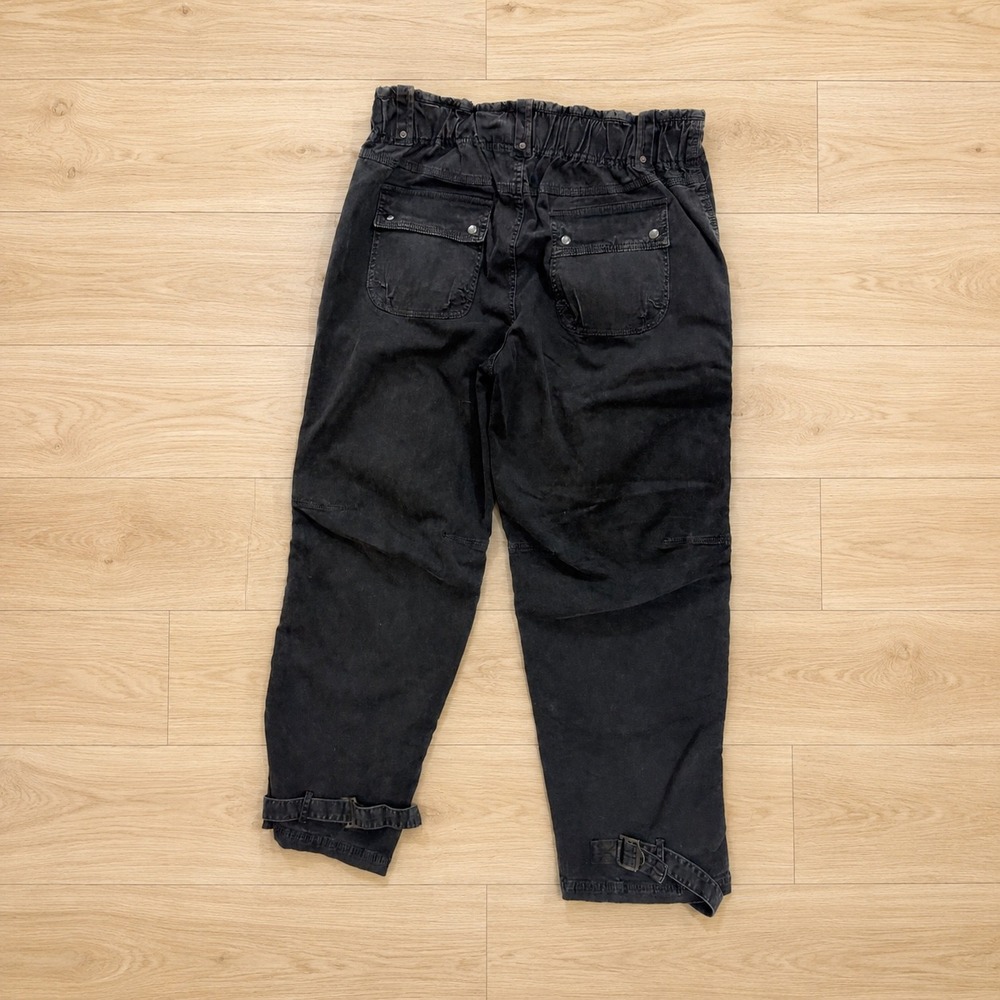 Free People We The Free Can't Compare Cargo Pants Women's L Washed Black69.99 - Picture 3 of 8
